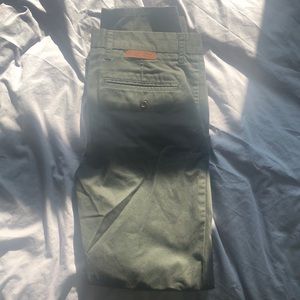 Zara Man pants dark green/olive color pants.